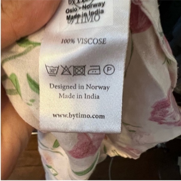 byTiMo all over floral tulip print wrap tie duster midi dress satin feminine - Picture 6 of 6